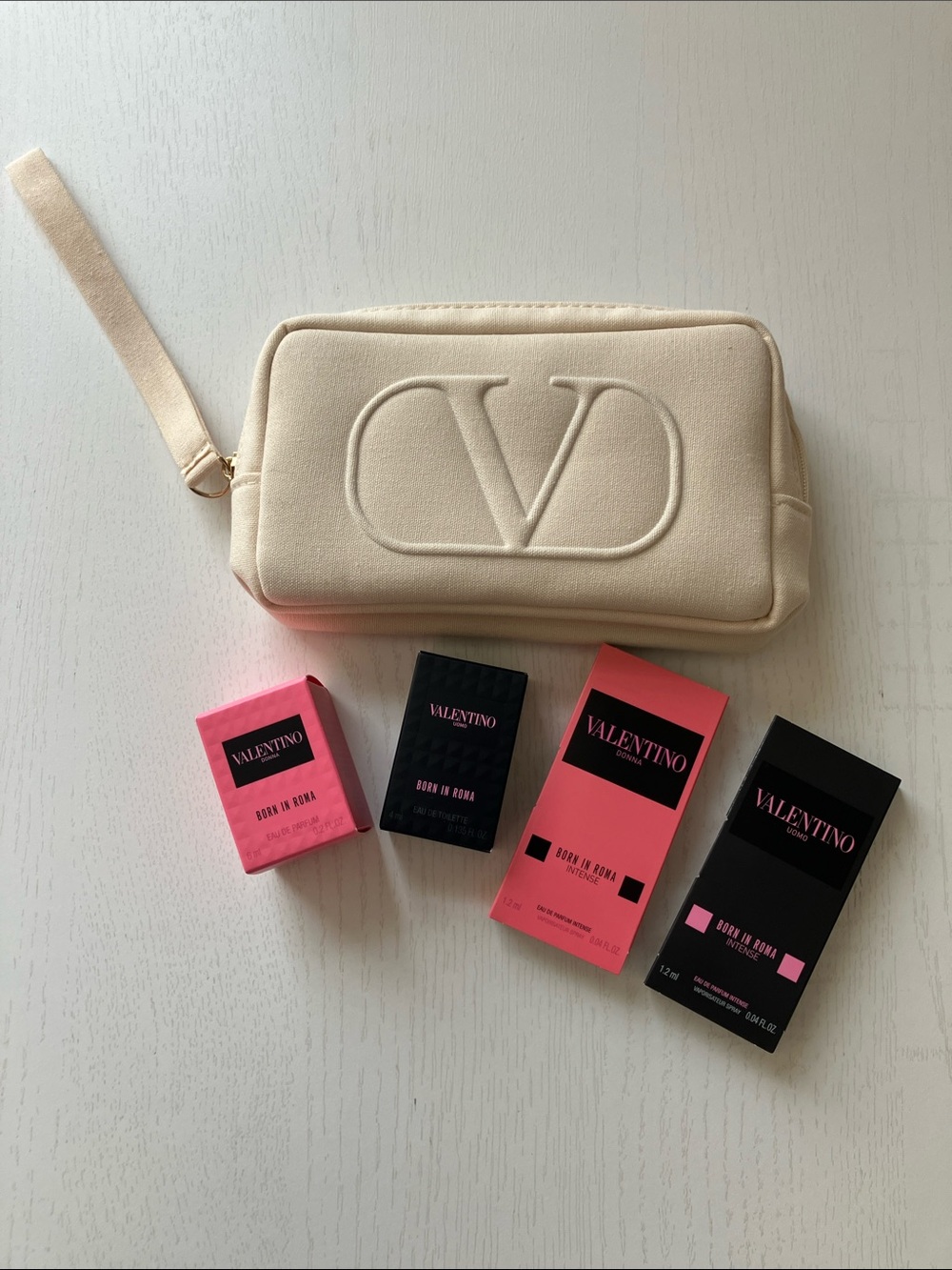 Valentino Cloth Wristlet & 4 Samples (NWT)